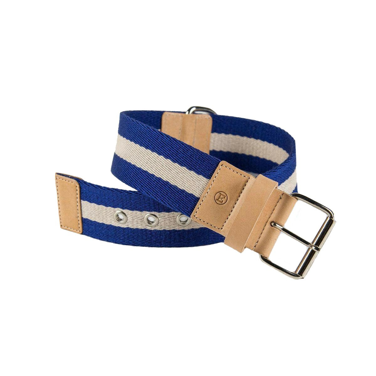 Blue and Cream Tape Large Dog Collar