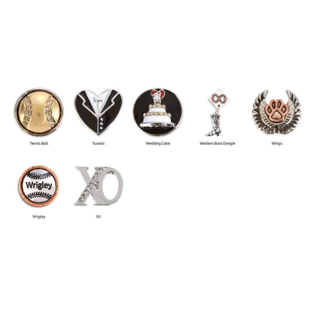 Customizable Charm Leather Dog Collar Black