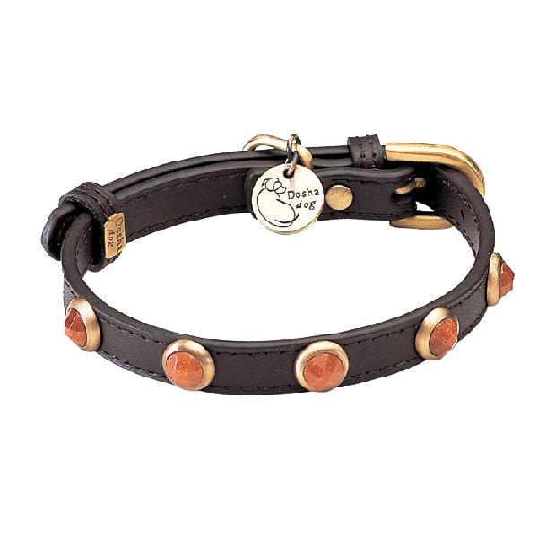 Pebbies Gold Sand Stone Dog Collar
