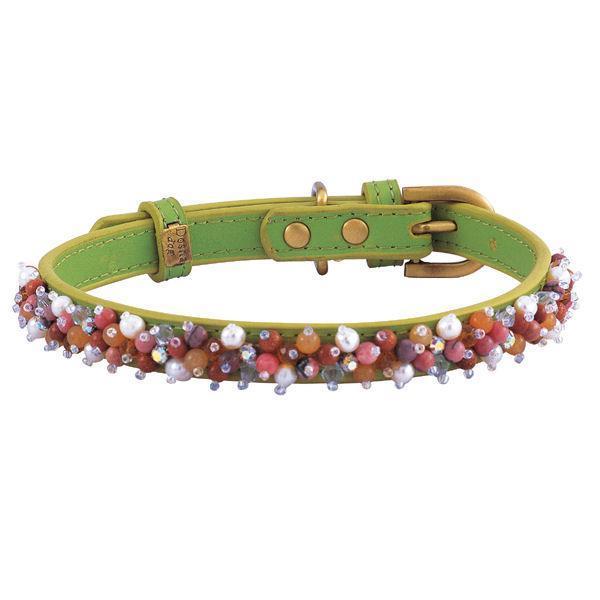 Rhodonite And Red Aventurine Mini Beaded Dog Collar