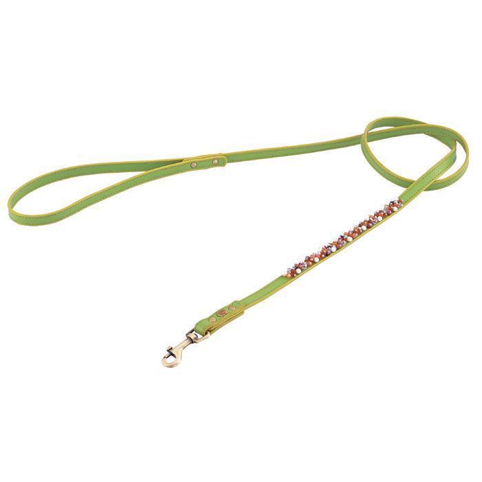 Rhodonite And Red Aventurine Mini Beaded Dog Leash