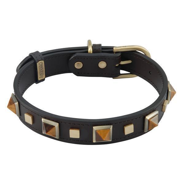 Tiger Eye Rock And Roll Dog Collar
