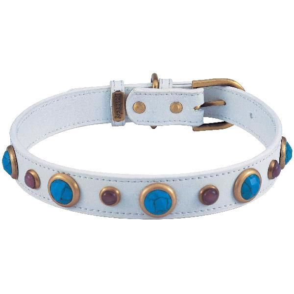 Turquoise And Cat Eye Imperial Dog Collar